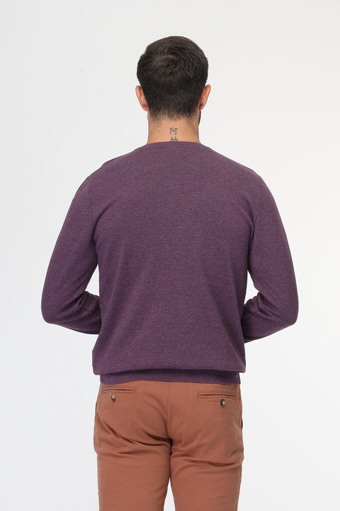 Regular Fit Pullover V Purple