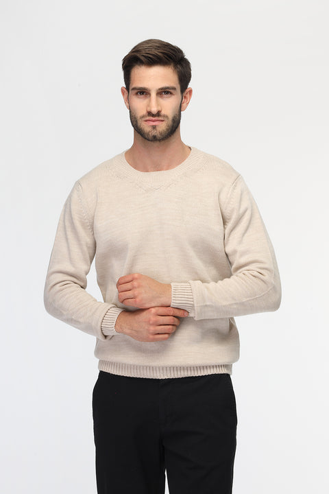 Regular Fit Pullover Beige