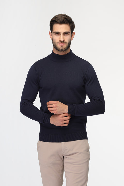 Slim Fit Pullover Dark Blue
