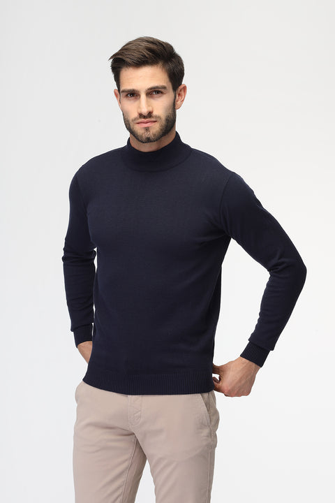 Slim Fit Pullover Dark Blue