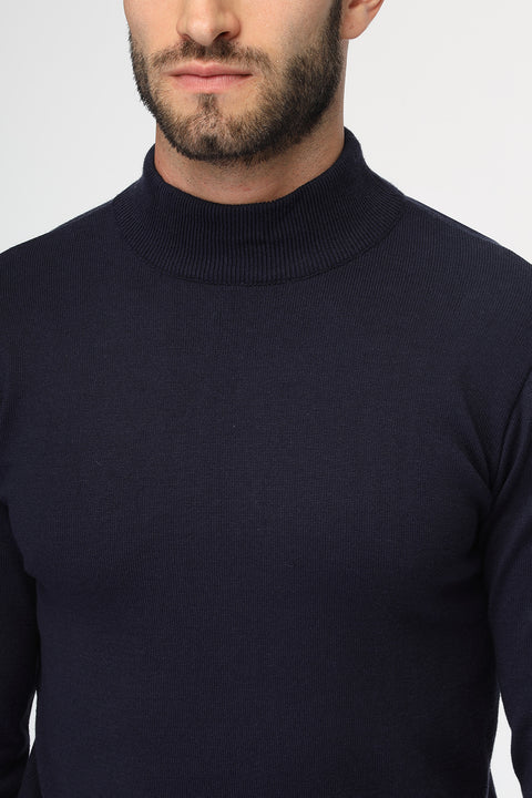 Slim Fit Pullover Dark Blue