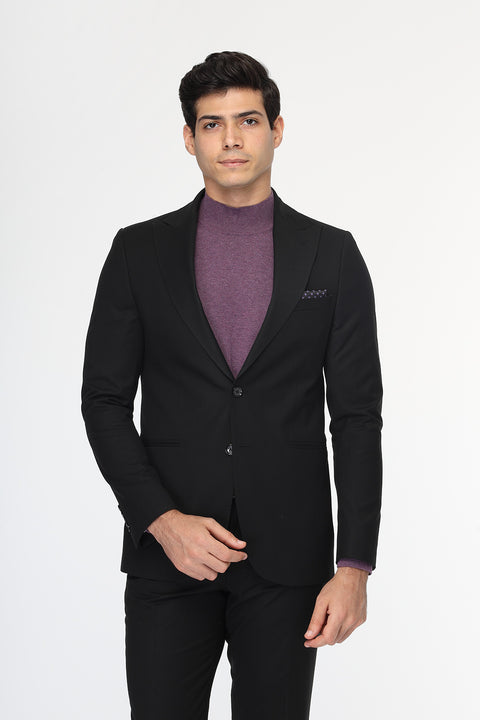 Slim Fit Suit Black