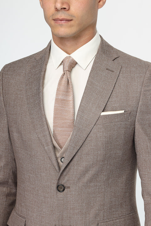 Slim Fit Suit Brown