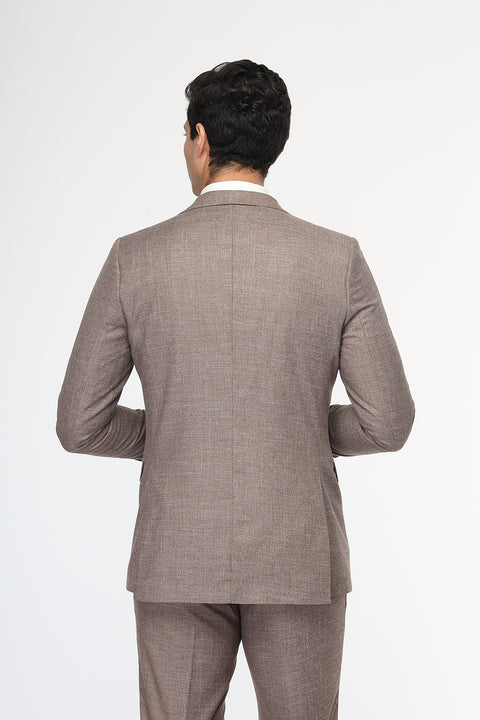 Slim Fit Suit Brown