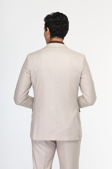 Slim Fit Suit Beige