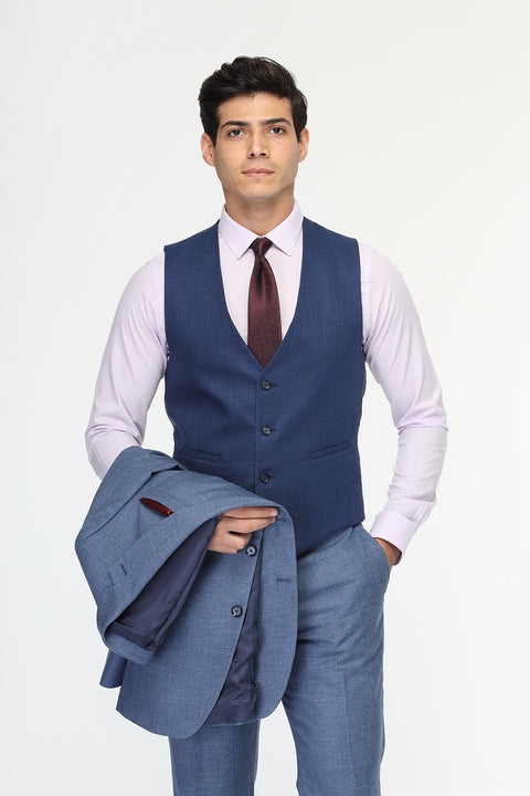 Slim Fit Suit Blue
