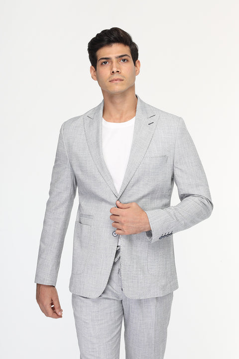 Regular Fit Suit Linen Light Blue