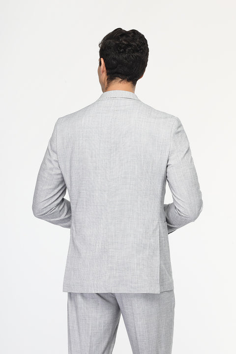 Regular Fit Suit Linen Light Blue