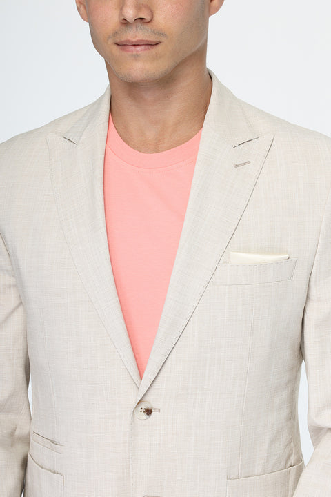 Regular Fit Suit Linen Beige