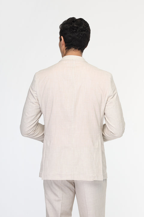 Regular Fit Suit Linen Beige