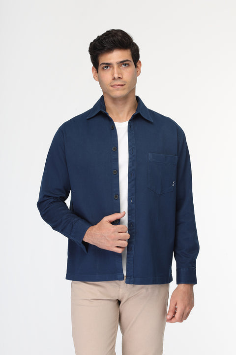 Over Size Over Shirt Blue
