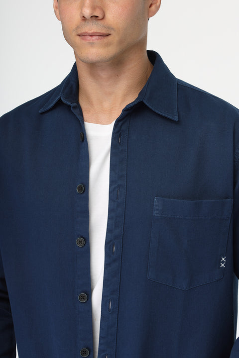 Over Size Over Shirt Blue
