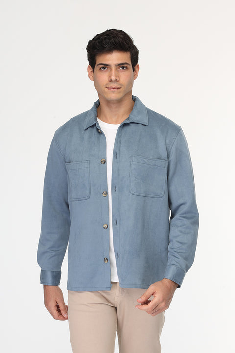New Fit Over Shirt Blue