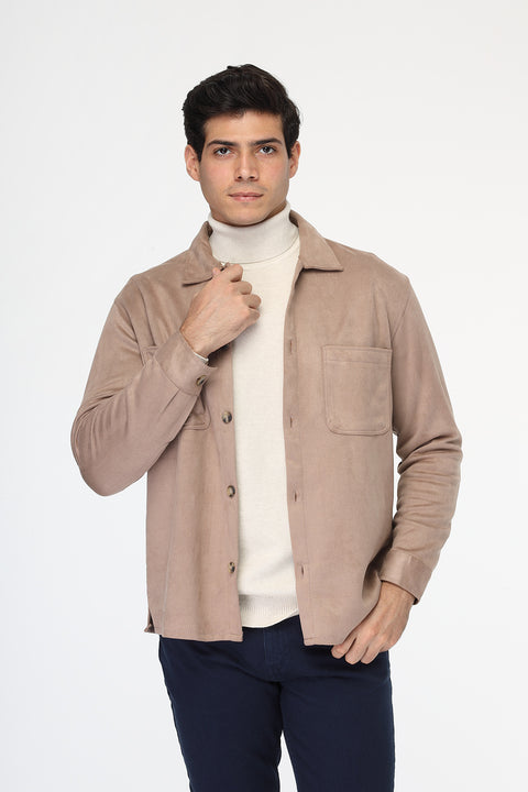 New Fit Over Shirt Beige