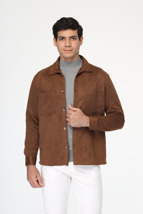 New Fit Over Shirt Brown