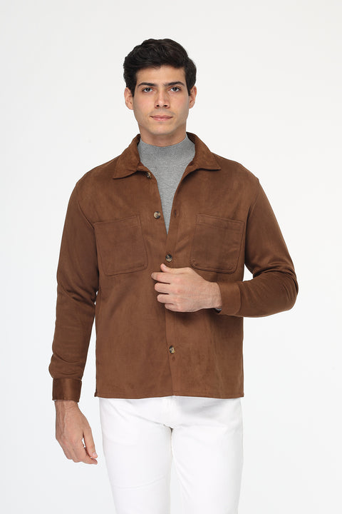 New Fit Over Shirt Brown