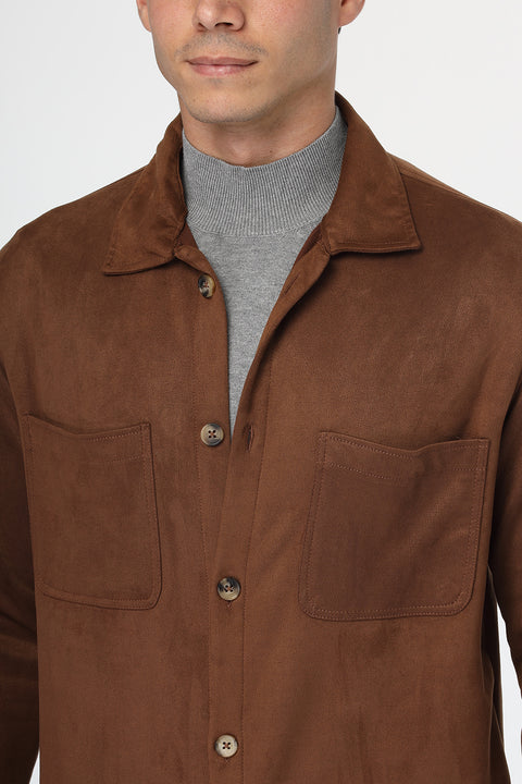 New Fit Over Shirt Brown