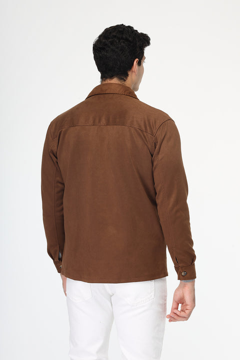 New Fit Over Shirt Brown