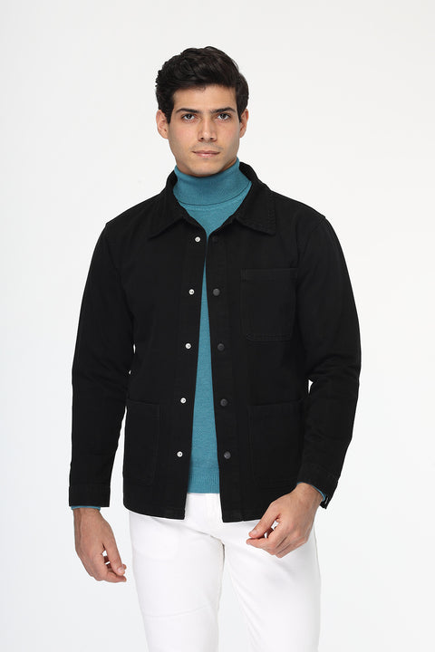 Regular Fit Over Shirt Black
