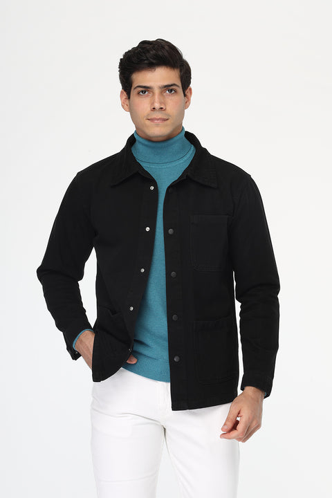 Regular Fit Over Shirt Black