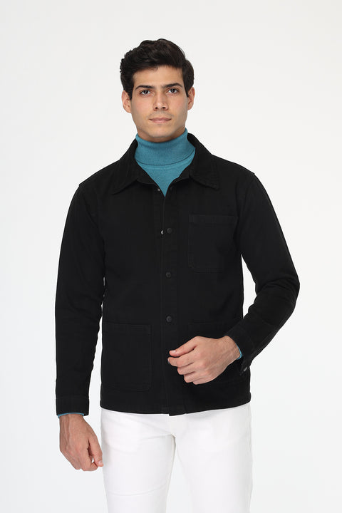 Regular Fit Over Shirt Black