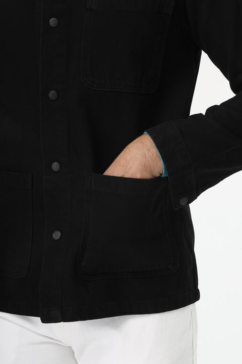 Regular Fit Over Shirt Black