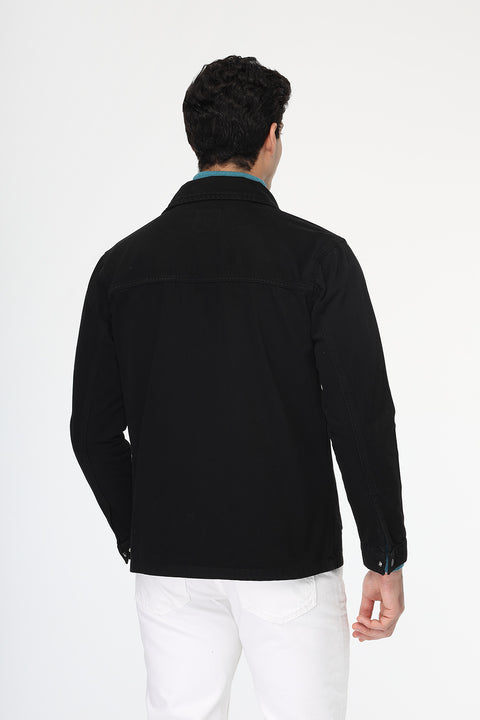 Regular Fit Over Shirt Black
