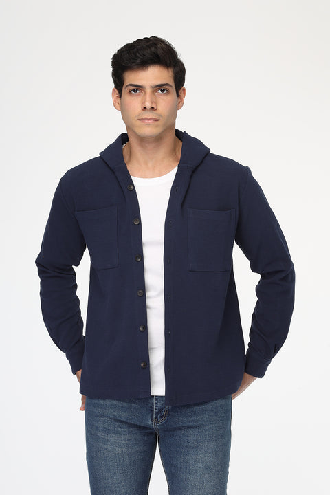 Regular Fit Over Shirt Dark Blue