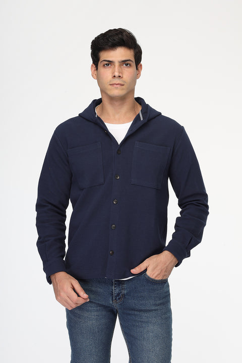 Regular Fit Over Shirt Dark Blue