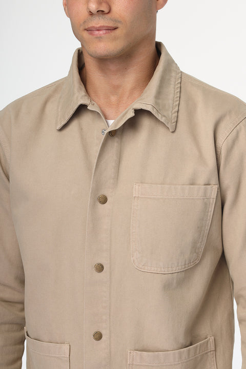 Regular Fit Over Shirt Beige