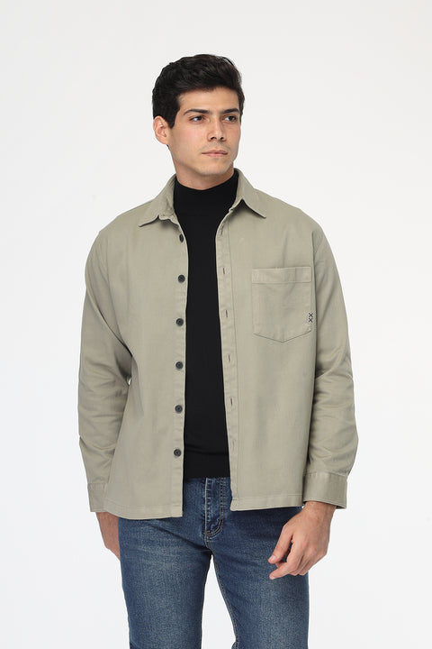 Over Size Over Shirt Light Green