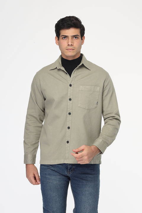 Over Size Over Shirt Light Green