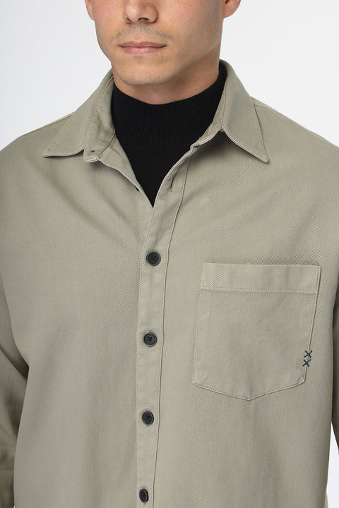 Over Size Over Shirt Light Green