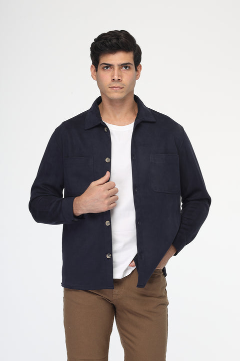 New Fit Over Shirt Dark Blue