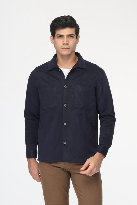 New Fit Over Shirt Dark Blue