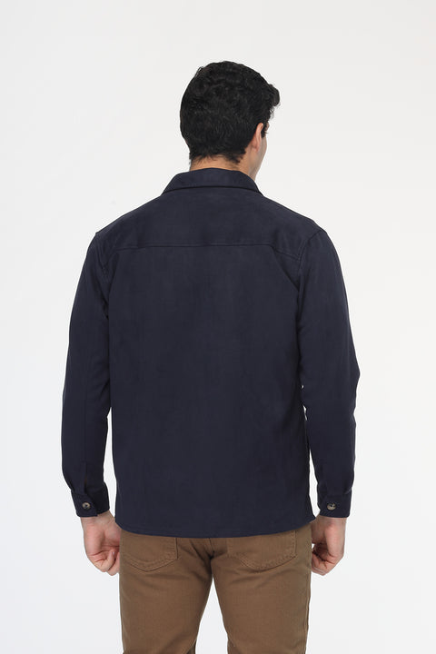 New Fit Over Shirt Dark Blue