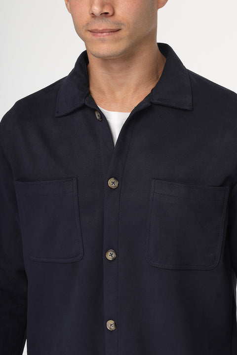 New Fit Over Shirt Dark Blue