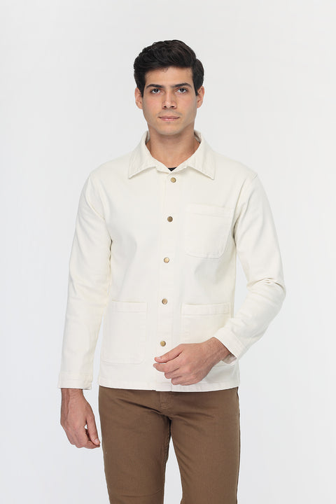 Regular Fit Over Shirt Beige
