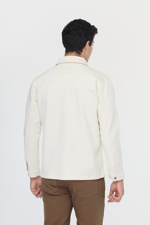 Regular Fit Over Shirt Beige