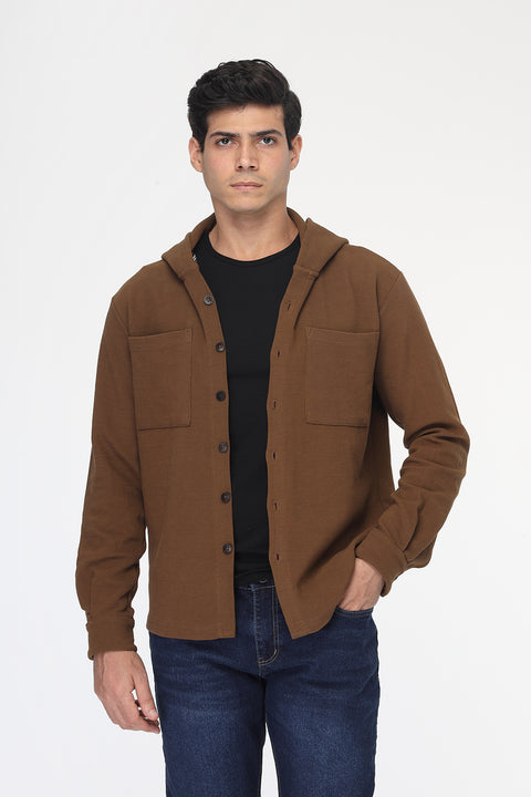 Regular Fit Over Shirt Brown