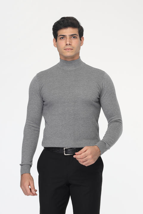 Slim Fit Pullover Gray
