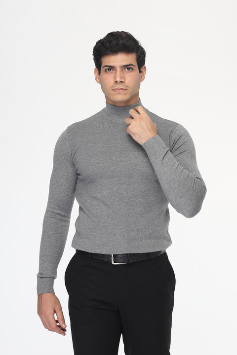 Slim Fit Pullover Gray