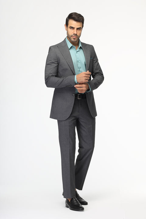 Slim Fit Suit Gray