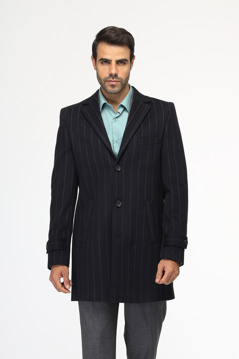 Regular Fit Coat Dark Blue