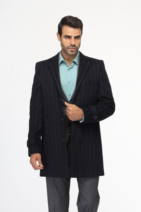 Regular Fit Coat Dark Blue