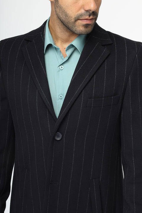 Regular Fit Coat Dark Blue