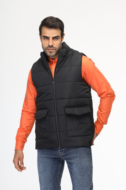 Regular Fit Vest Black