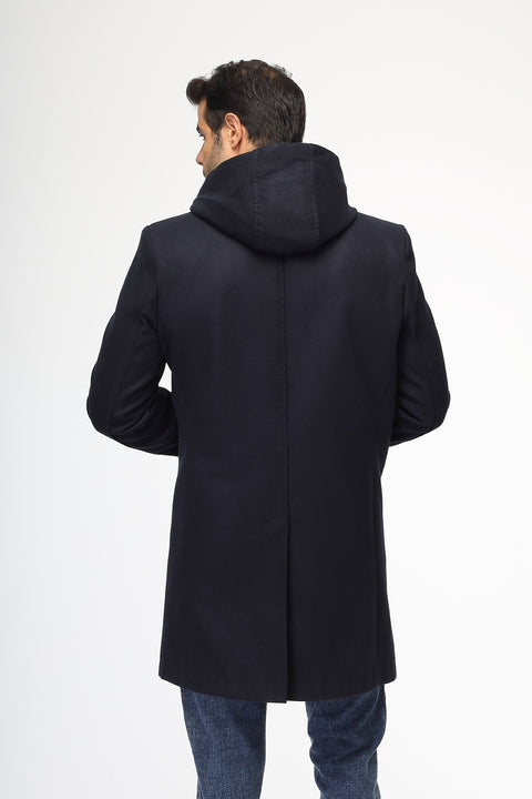 Regular Fit Coat Dark Blue