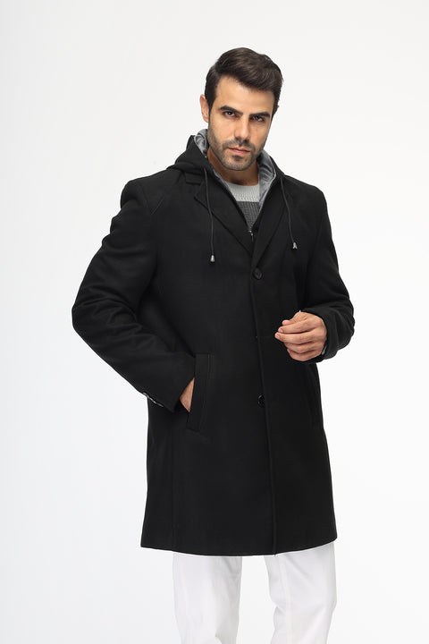 Regular Fit Coat Black