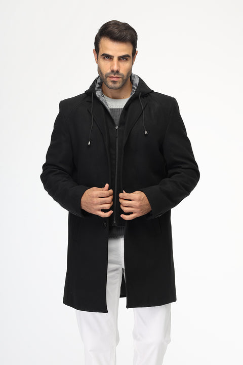 Regular Fit Coat Black